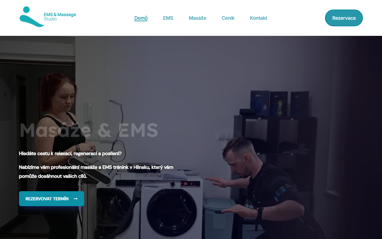 EMS & Massage Studio Hlinsko – náhled webu